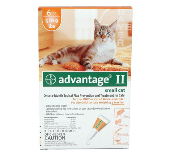 Bayer Advantage II Flea Control for Cats - small cats 5-9lbs