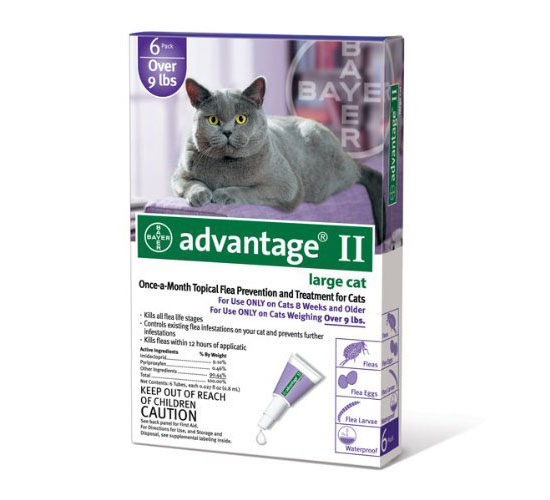 Bayer Advantage II Flea Control for Cats - for large cats 9lbs+