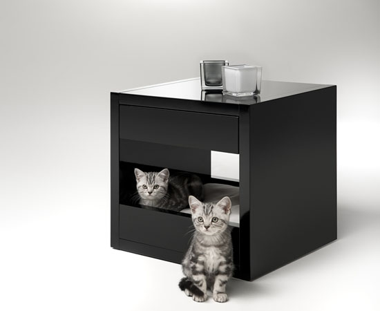 Bloq Pet Bed and Side Table by Binq Design