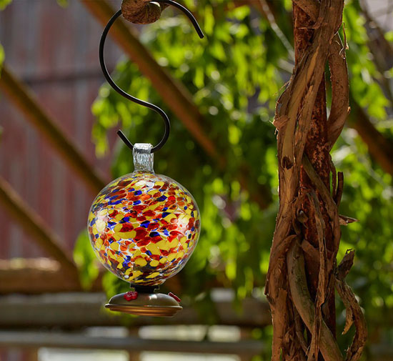 Beautiful and Colorful Carnival Hummingbird Feeder