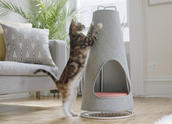 Cone : Modern Scratching Post and Cat Bed in One by WISKI