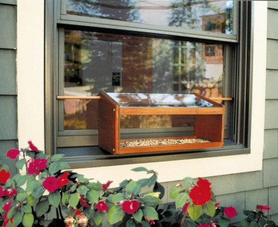 Coveside Mahogany Windowsill Bird Feeder