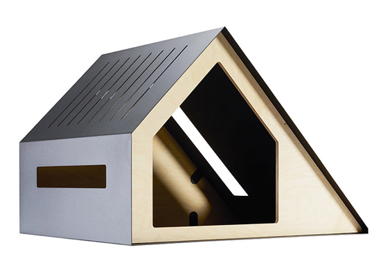 Modern Deauville Dog House with Ventilated Roof and Angular Structures by Bad Marlon Design Studio