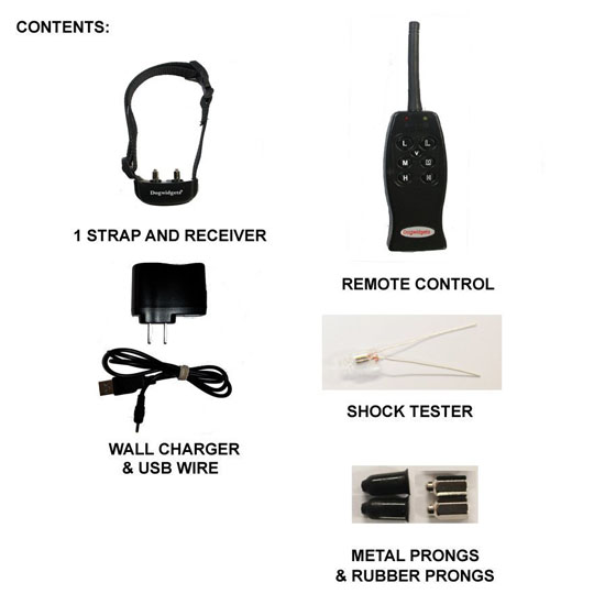 Dogwidgets DW-3 Remote 1 Dog Training Shock Collar with Vibration