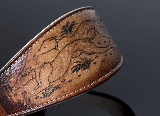 Hand-Painted Greyhound Collar by Riccardo Malucchi