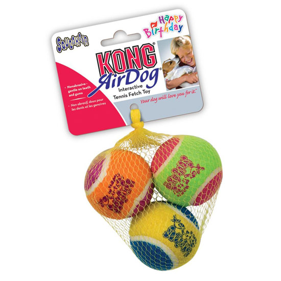 KONG Air Dog Squeakair Birthday Balls Dog Toy