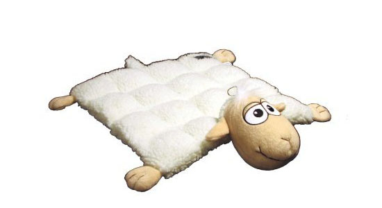 Kyjen Plush Puppies Dog Squeaker Mat Toy - Sheep