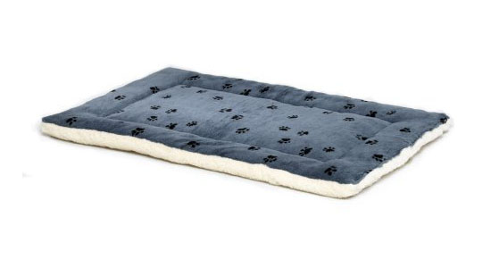 Midwest Paw Print Reversible Fleece Stuffed Bed