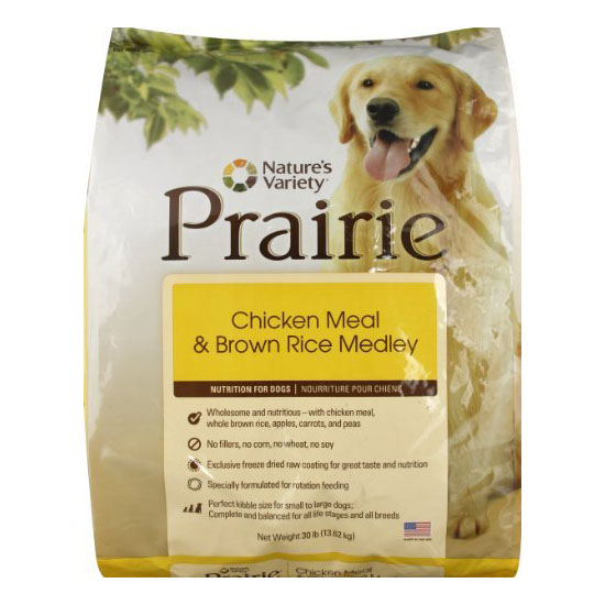 Nature's Variety Prairie Canine Chicken Meal and Brown Rice Dry Dog Food