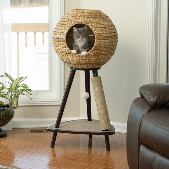 Sauder 44-inch Sphere Scratch Post Cat Tree