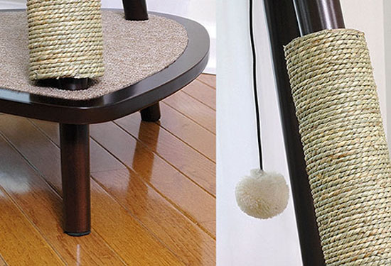 Sauder 44-inch Sphere Scratch Post Cat Tree