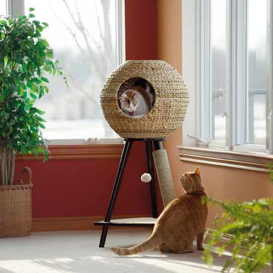 Sauder 44-inch Sphere Scratch Post Cat Tree