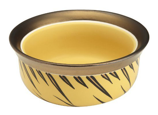 Signature Housewares Animal Print Pet Bowl - tiger