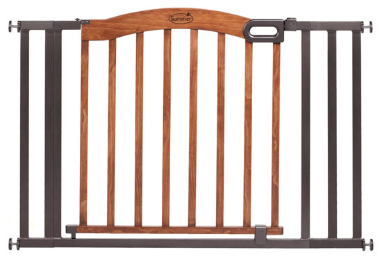 Summer Decorative Wood and Metal 5 Foot Pressure Mounted Gate