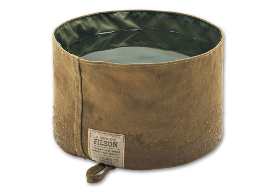 Tin Cloth Dog Bowl from Filson