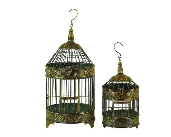 Top 10 Decorative Bird Cages - Deco 79 Metal Bird Cage (Set of 2)