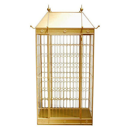 Monumental Hollywood Regency Gilt Bird Cage