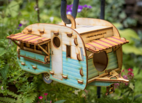 Cute Vintage Camper Bird House by 1Man1Garage