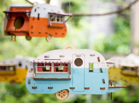 Cute Vintage Camper Bird House