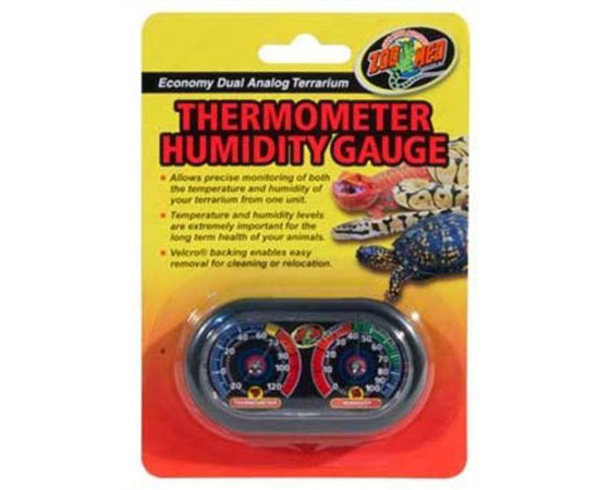 Zoo Med Economy Analog Dual Thermometer and Humidity Gauge